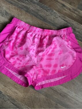 Nike Pink Tie-Dye Athletic Running Shorts